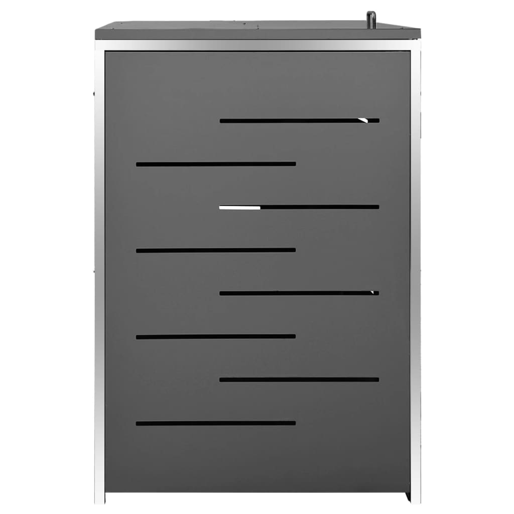 Copri Bidoni Pattume Quadruplo 276,5x77,5x112,5 cm Acciaio Inox - homemem39