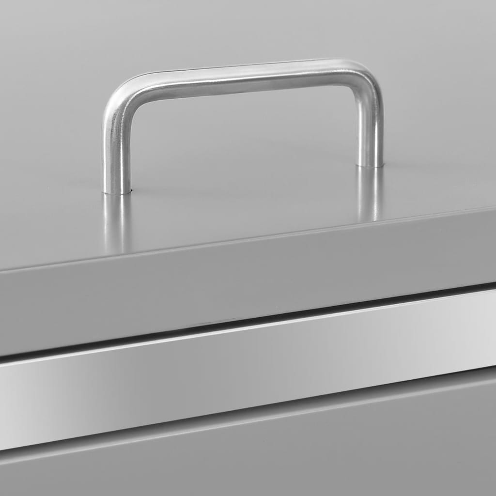 Copribidone per Spazzatura Singolo 69x77,5x112,5cm Acciaio Inox - homemem39