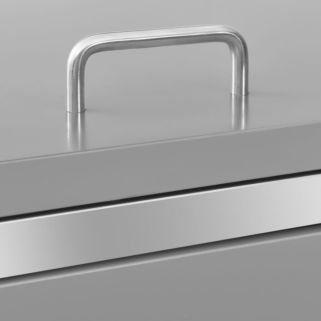 Copri Bidoni Pattumiera Doppia 138x77,5x112,5 cm Acciaio Inox - homemem39