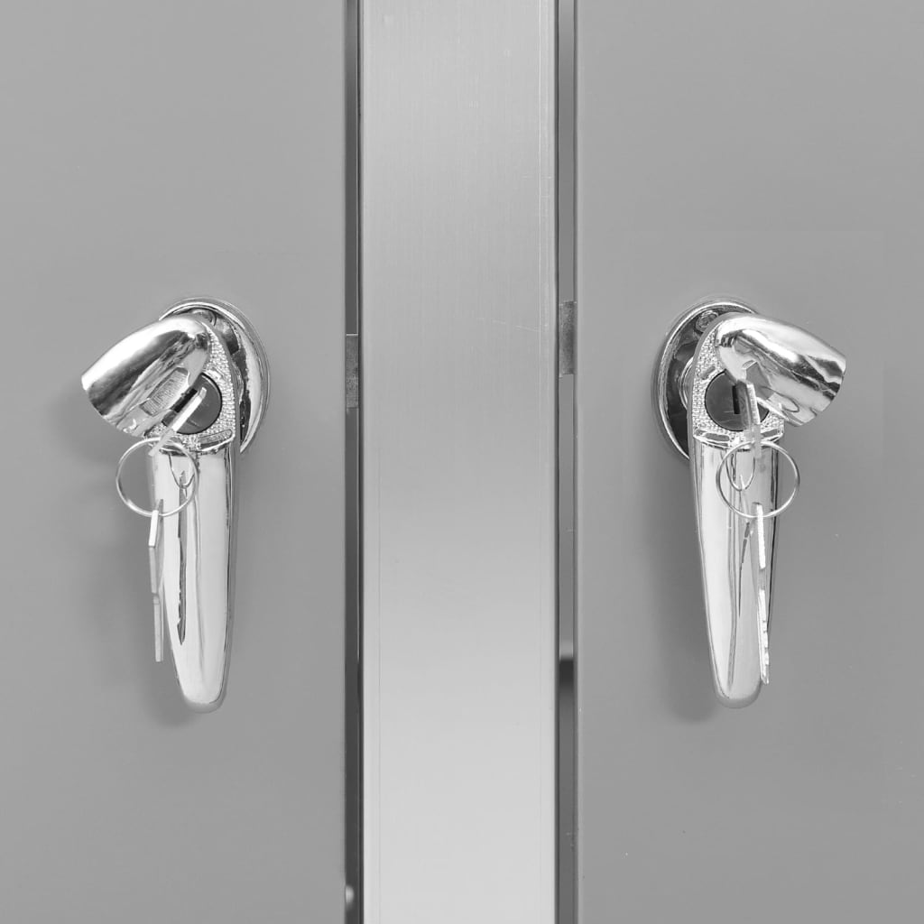Copri Bidoni Pattumiera Doppia 138x77,5x112,5 cm Acciaio Inox - homemem39