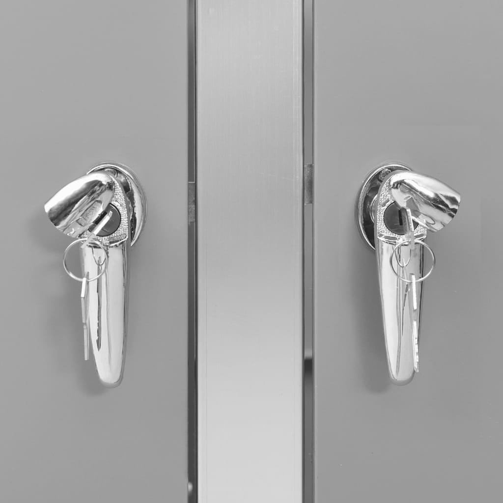 Copri Bidoni Pattume Quadruplo 276,5x77,5x112,5 cm Acciaio Inox - homemem39