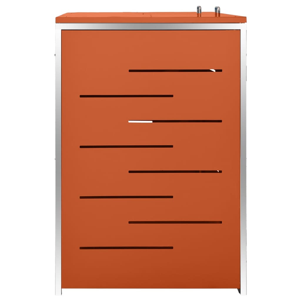 Copri Bidoni Pattumiera Doppia 138x77,5x112,5 cm Acciaio Inox - homemem39
