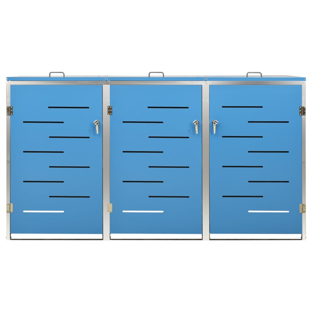 Copribidone per Spazzatura Triplo 207x77,5x112,5cm Acciaio Inox - homemem39