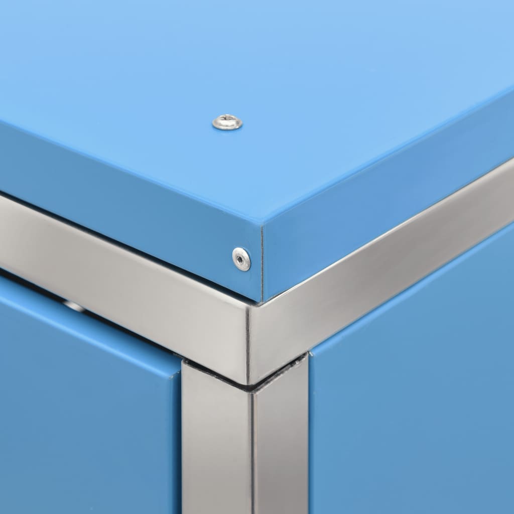 Copribidone per Spazzatura Triplo 207x77,5x112,5cm Acciaio Inox - homemem39