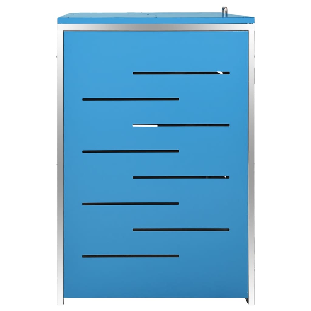 Copri Bidoni Pattume Quadruplo 276,5x77,5x112,5 cm Acciaio Inox - homemem39