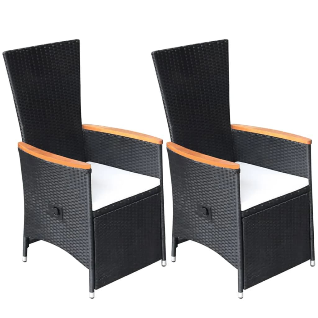 Set Mobili da Pranzo per Giardino 5 pz Nero - homemem39