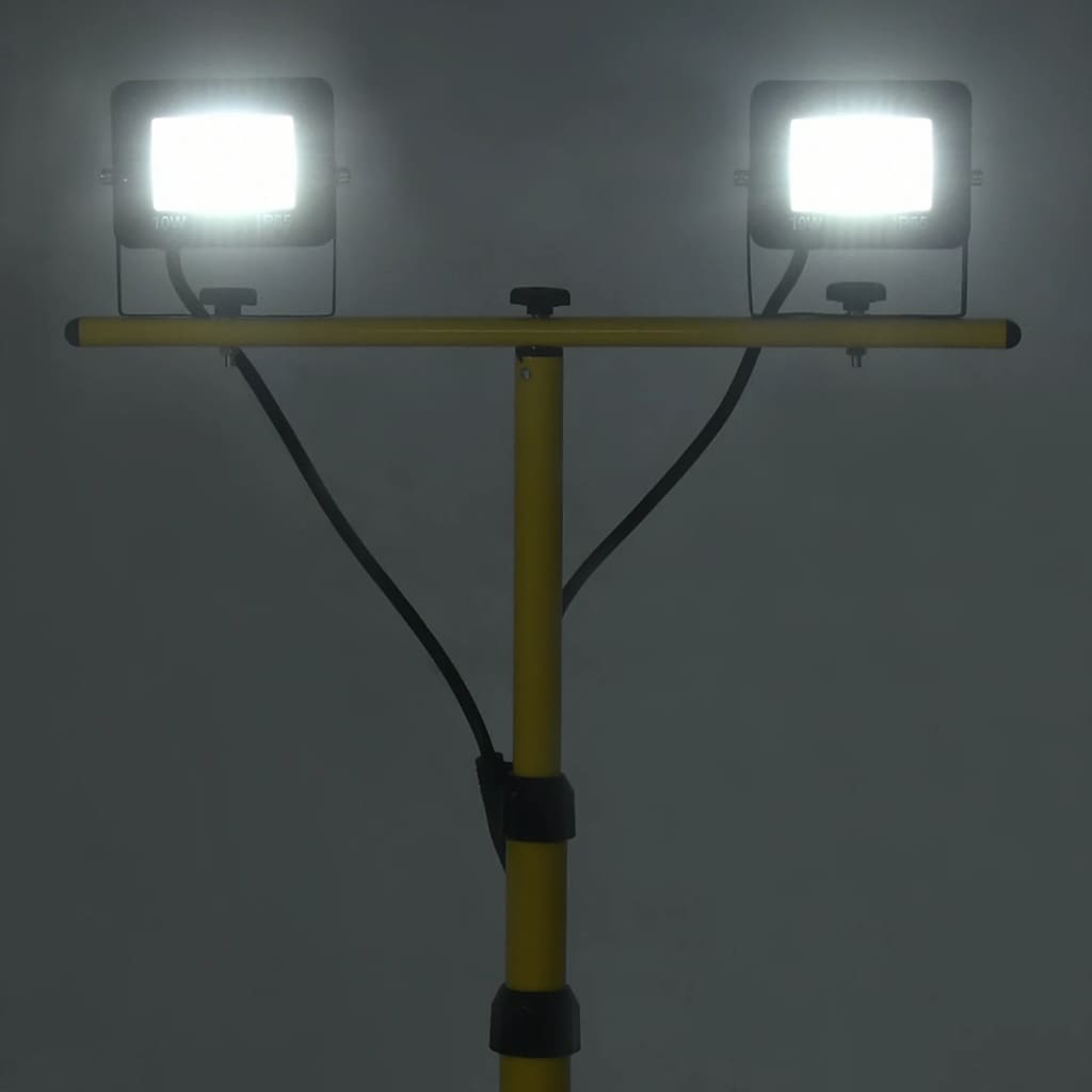 Faretto a LED con Treppiede 2x10 W Bianco Freddo - homemem39