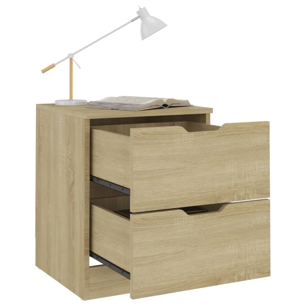 Comodini 2 pz Rovere Sonoma 40x40x50 cm in Legno Multistrato - homemem39