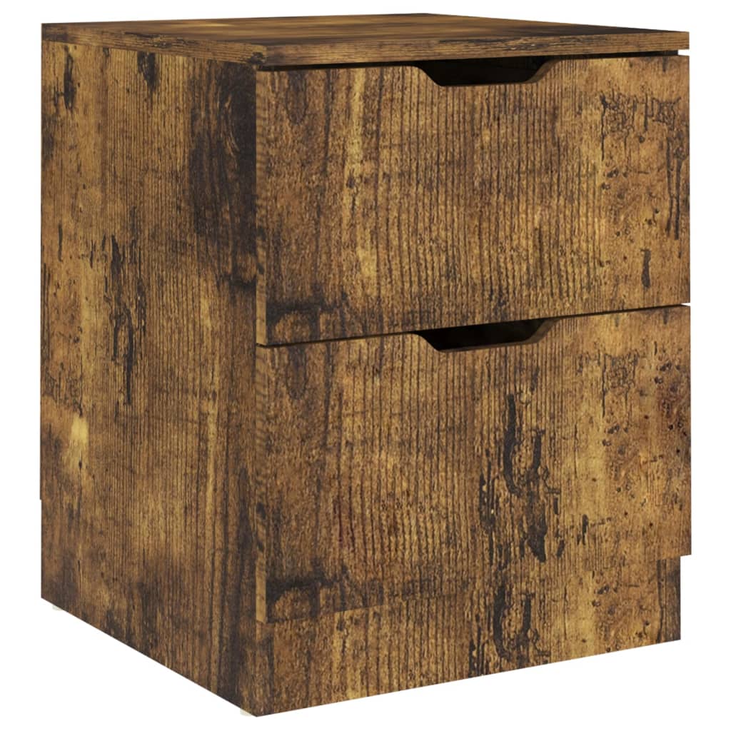 Comodini 2 pz Rovere Fumo 40x40x50 cm in Legno Multistrato - homemem39