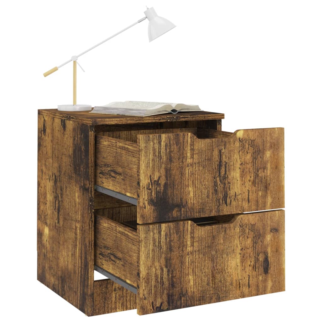 Comodini 2 pz Rovere Fumo 40x40x50 cm in Legno Multistrato - homemem39