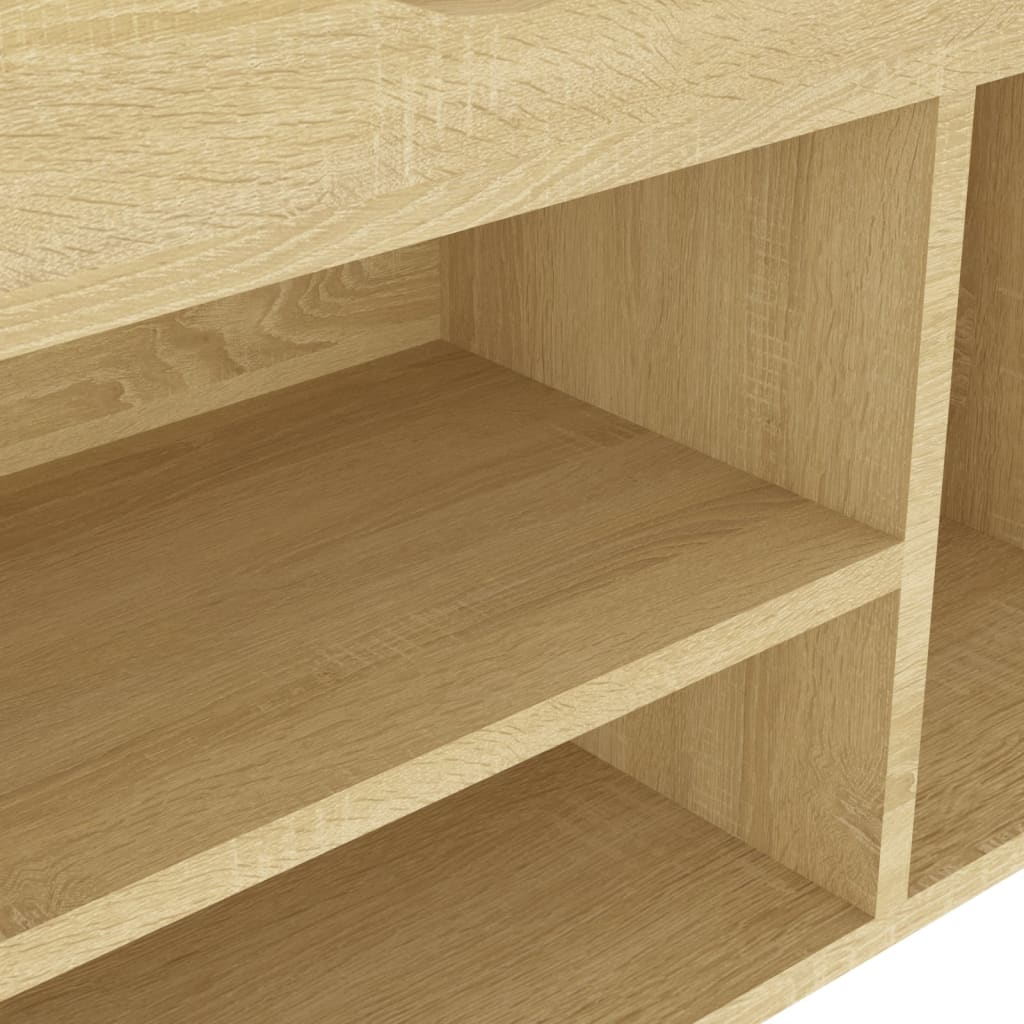 Panca Porta Scarpe Cuscino Rovere Sonoma 104x30x49 Multistrato - homemem39
