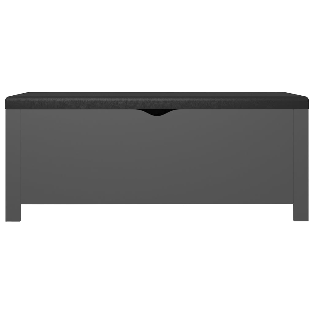 Contenitore con Cuscino Grigio 105x40x45cm Legno Multistrato - homemem39