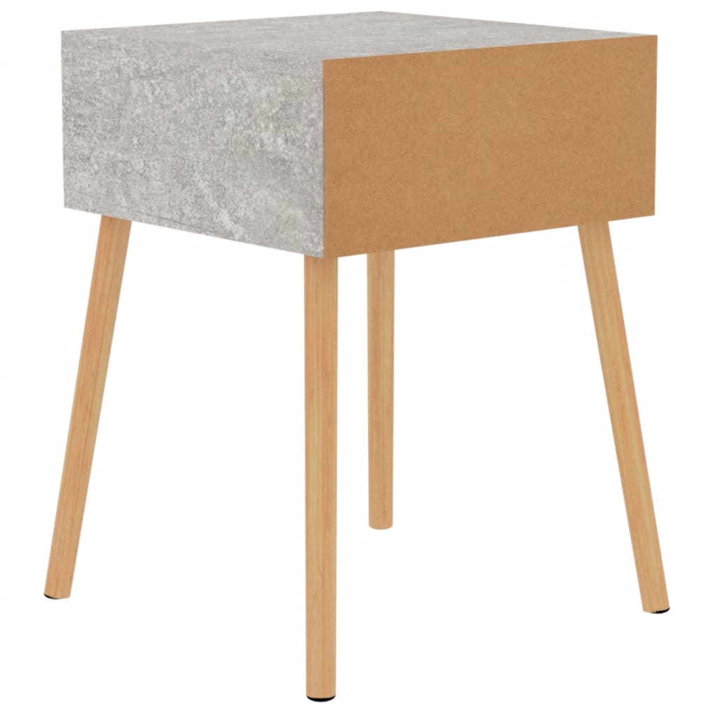 Comodini 2pz Grigio Cemento 40x40x56 cm in Legno Multistrato