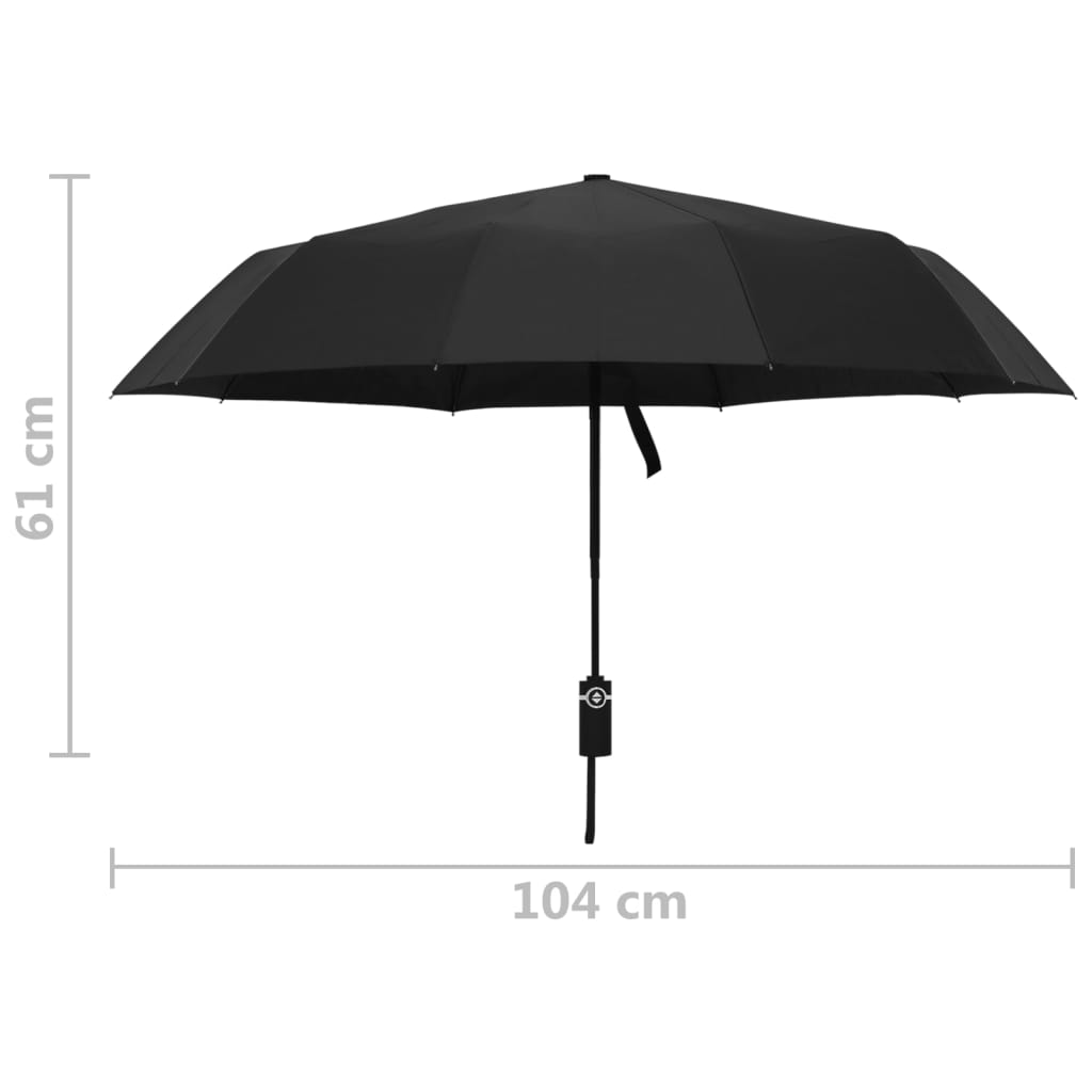 Ombrello Pieghevole Automatico Nero 104 cm | homemem39