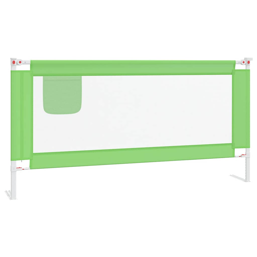 Sponda Letto di Sicurezza per Bambini Verde 180x25cm in Tessuto - homemem39