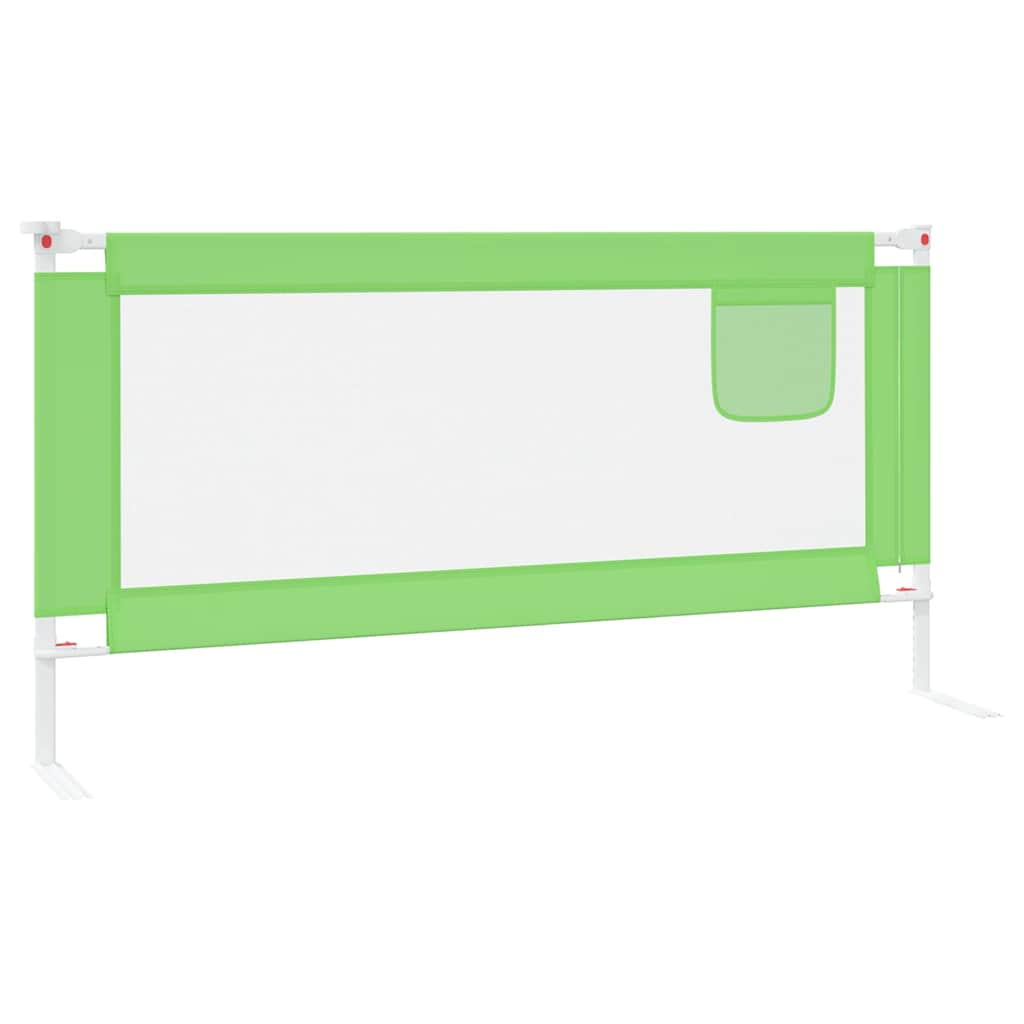 Sponda Letto di Sicurezza per Bambini Verde 180x25cm in Tessuto - homemem39