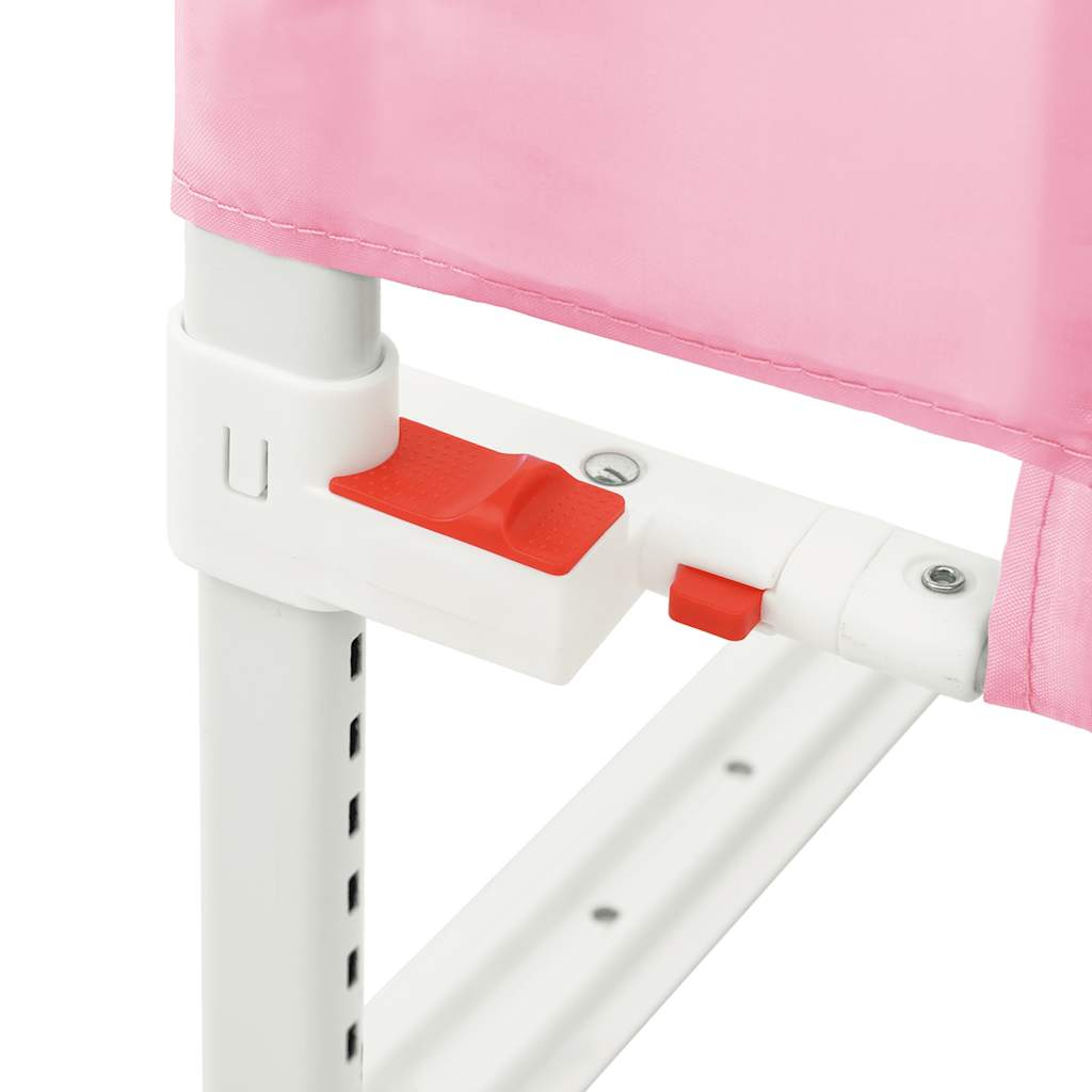 Sponda Letto di Sicurezza per Bambini Rosa 140x25cm in Tessuto - homemem39
