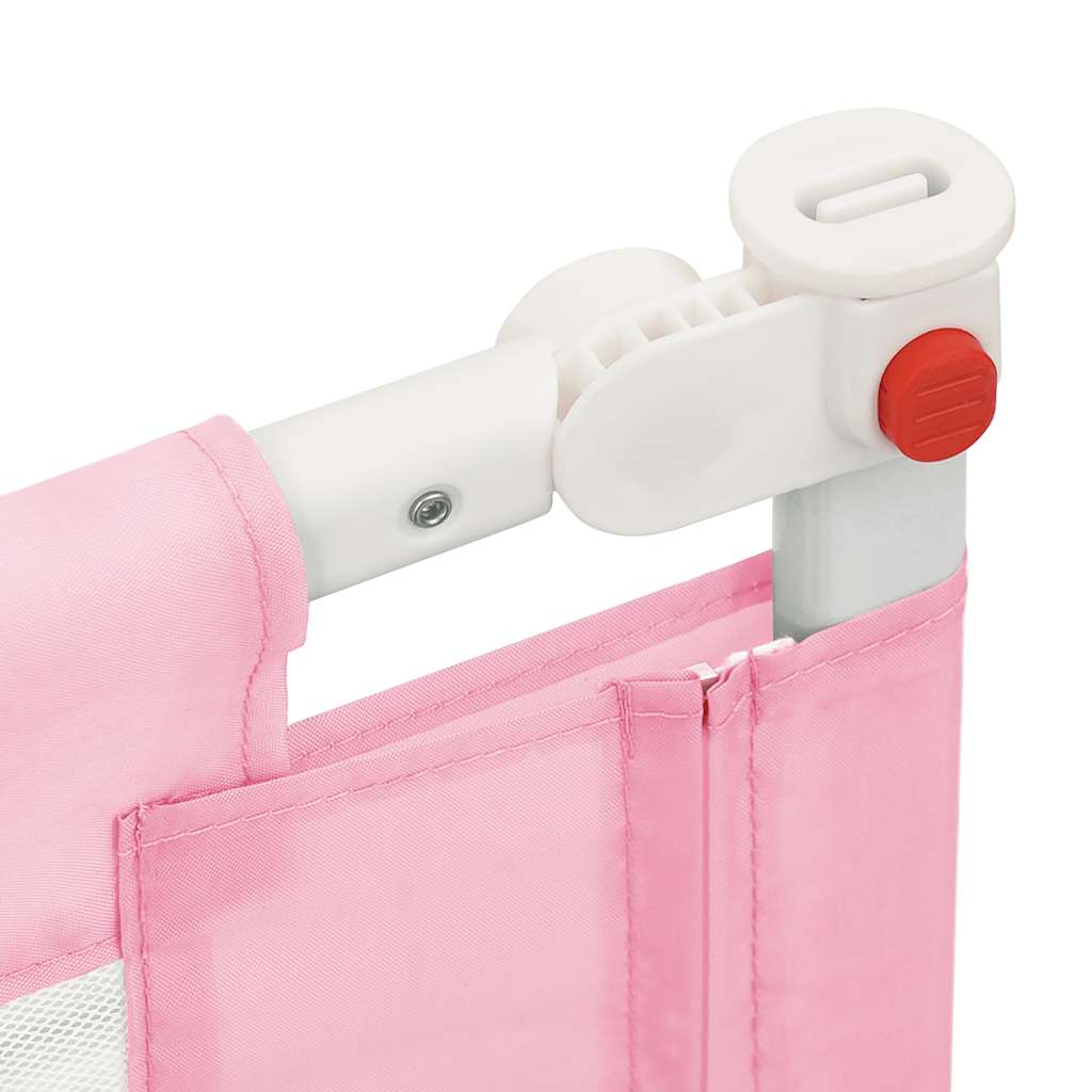 Sponda Letto di Sicurezza per Bambini Rosa 160x25 cm Tessuto - homemem39