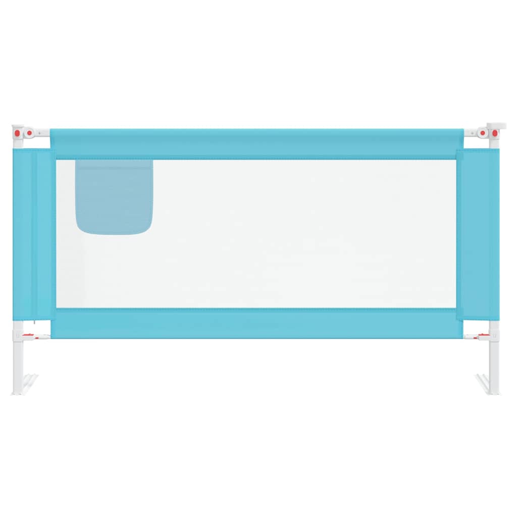 Sponda Letto di Sicurezza per Bambini Blu 160x25 cm in Tessuto - homemem39