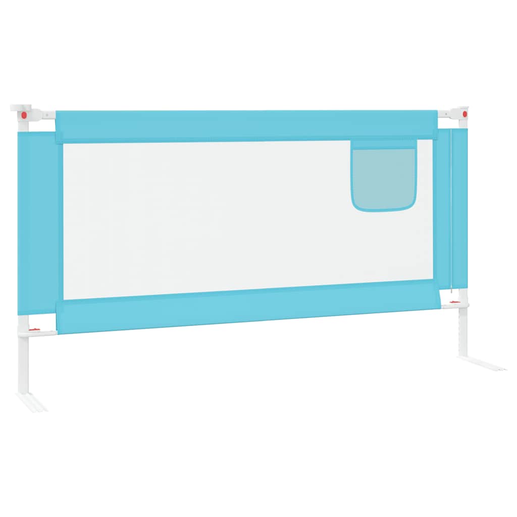 Sponda Letto di Sicurezza per Bambini Blu 160x25 cm in Tessuto - homemem39