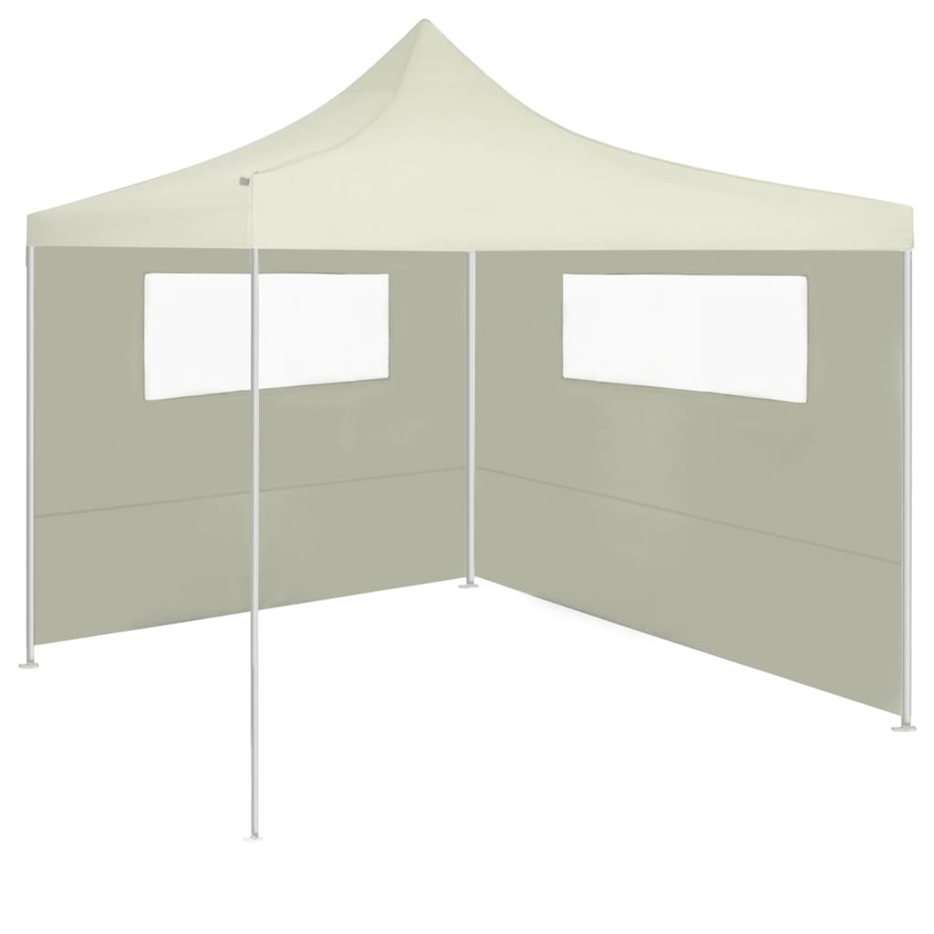 Pareti con Finestre per Gazebo 2 pz Crema - homemem39