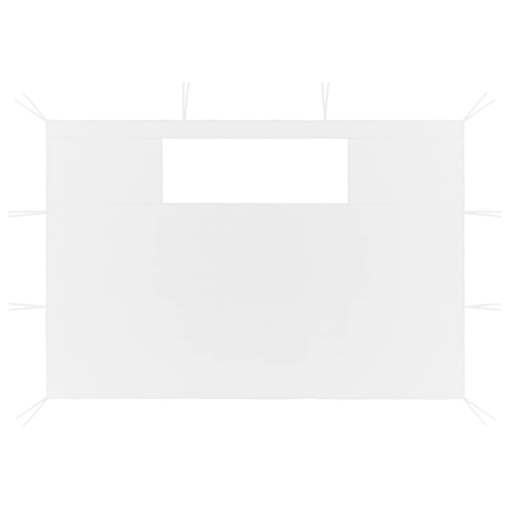 Pareti con Finestre per Gazebo 2 pz Bianche - homemem39