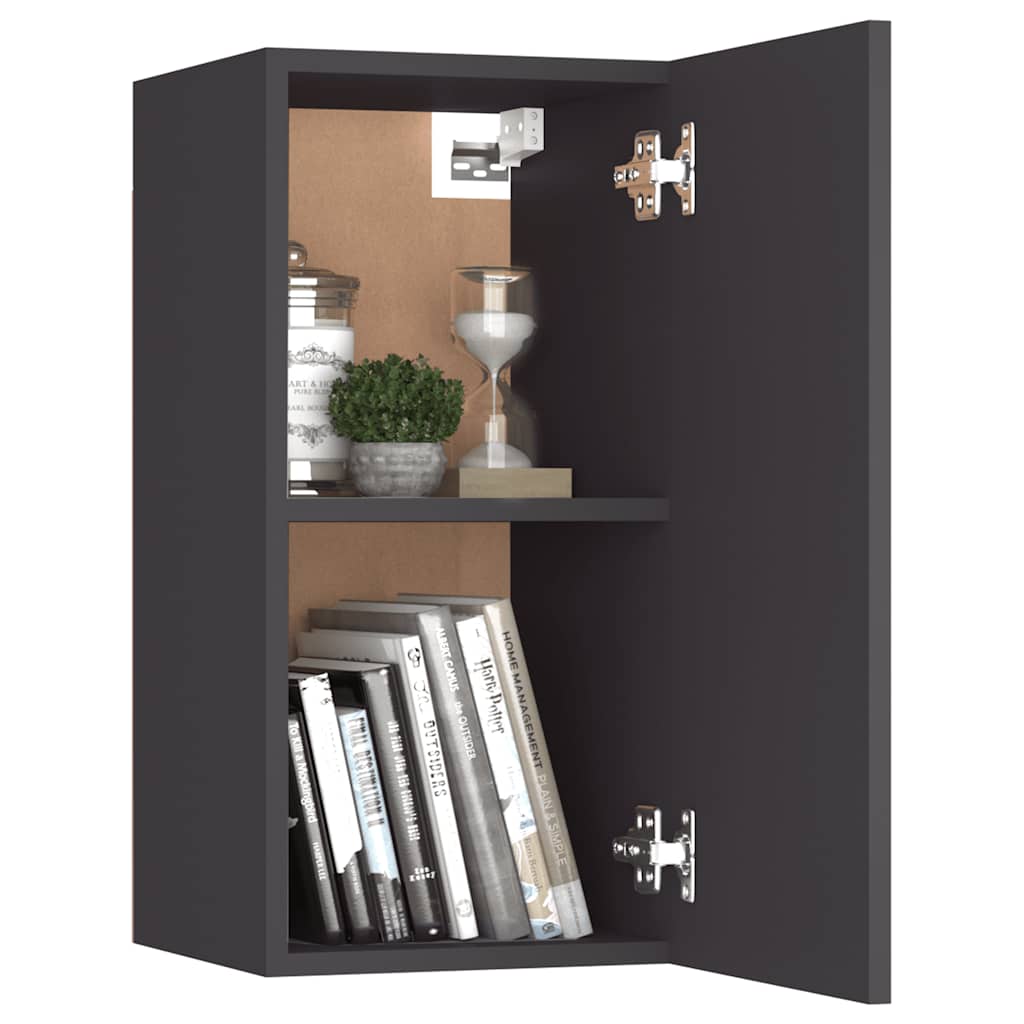 Mobili TV 2 pz Grigi 30,5x30x60 cm in Legno Multistrato - homemem39