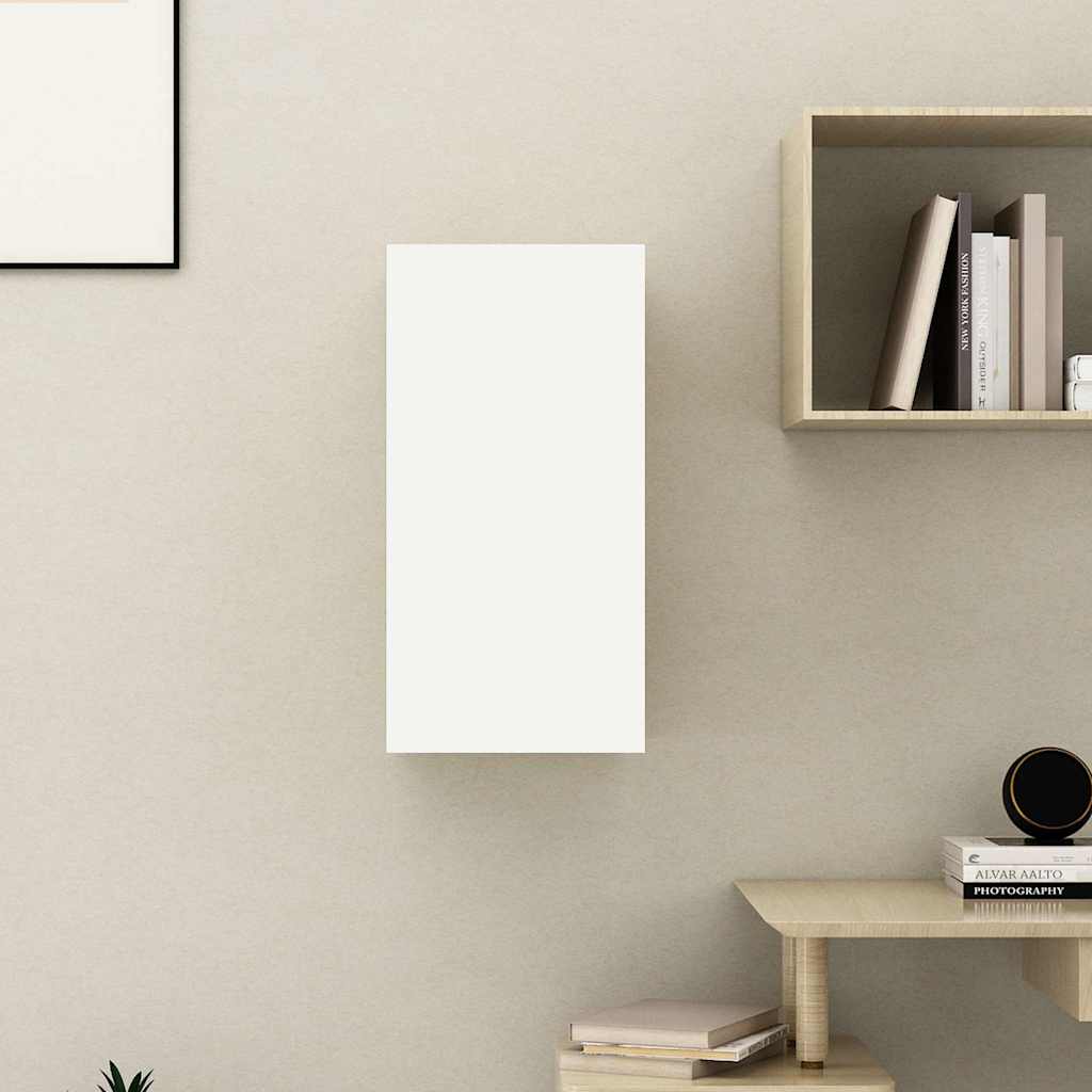 Mobile TV Bianco Rovere Sonoma 30,5x30x60 cm Legno Multistrato - homemem39