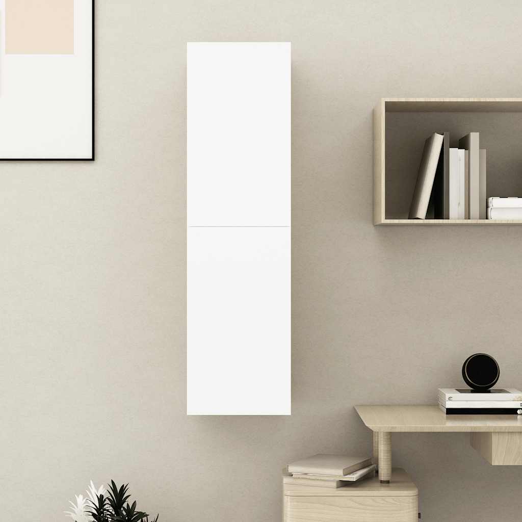 Mobile Porta TV Bianco 30,5x30x110 cm in Legno Multistrato | homemem39