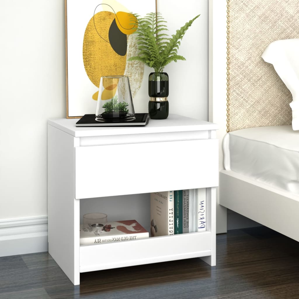 Comodini 2 pz Bianco 40x30x39 cm in Legno Ingegnerizzato - homemem39