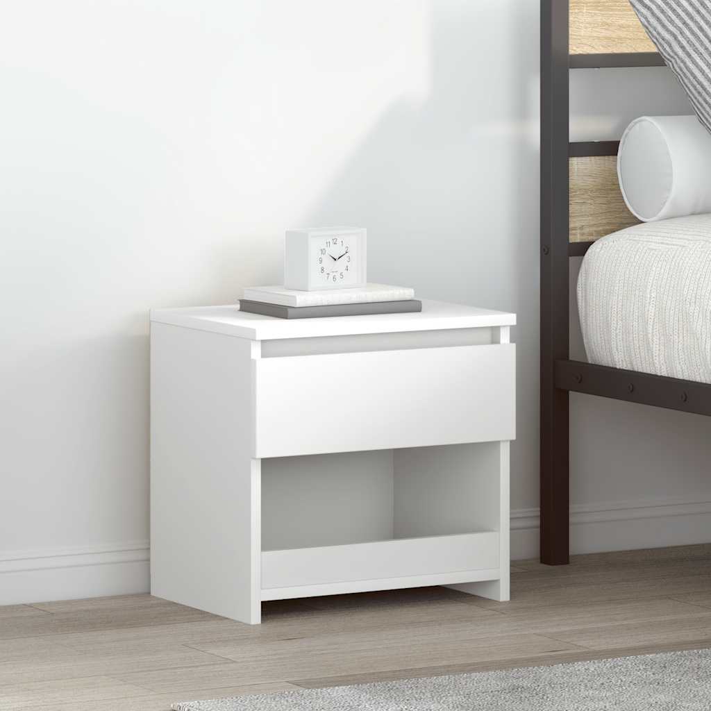 Comodini 2 pz Bianco 40x30x39 cm in Legno Ingegnerizzato - homemem39
