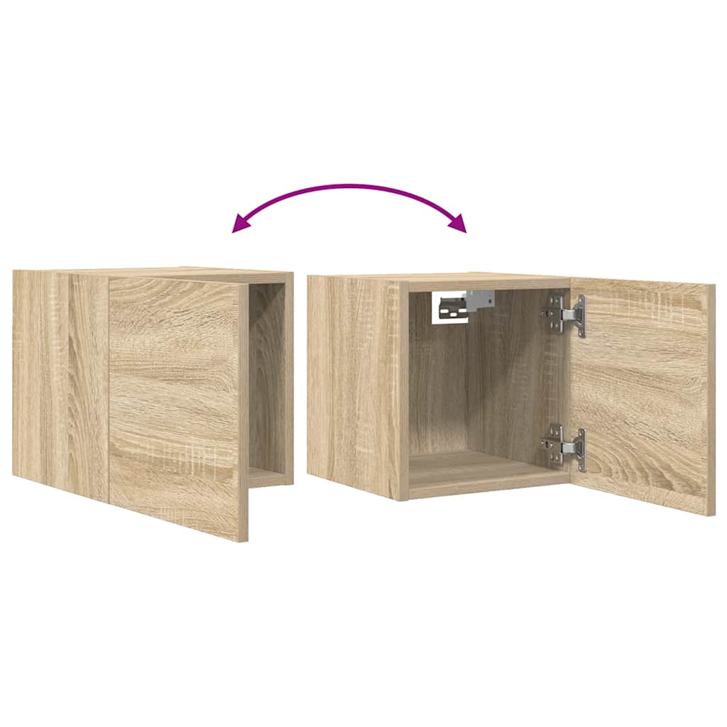 Mobile Porta TV a Parete Rovere Sonoma 30,5x30x30 cm - homemem39