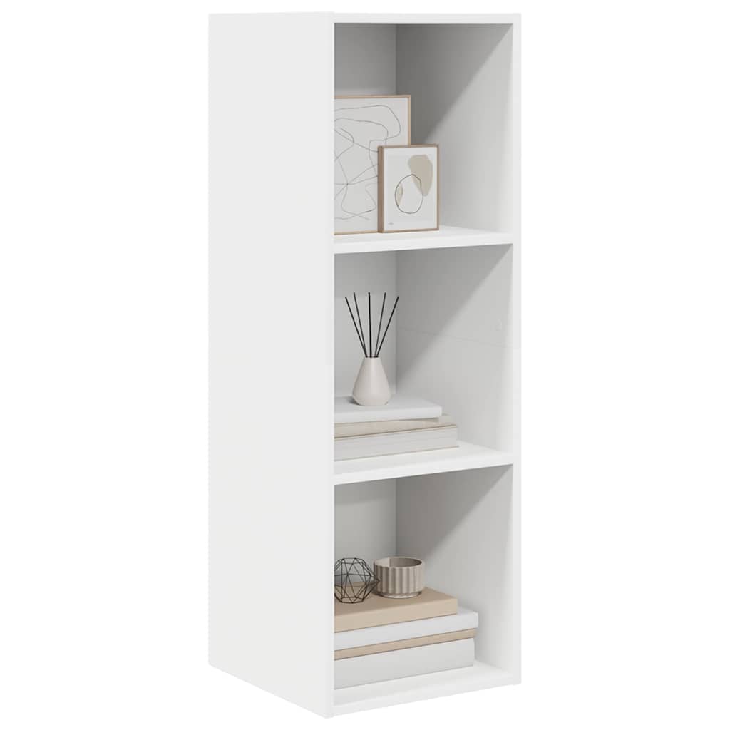 Mobile TV da Parete Bianco 37x37x107 cm in Legno Multistrato