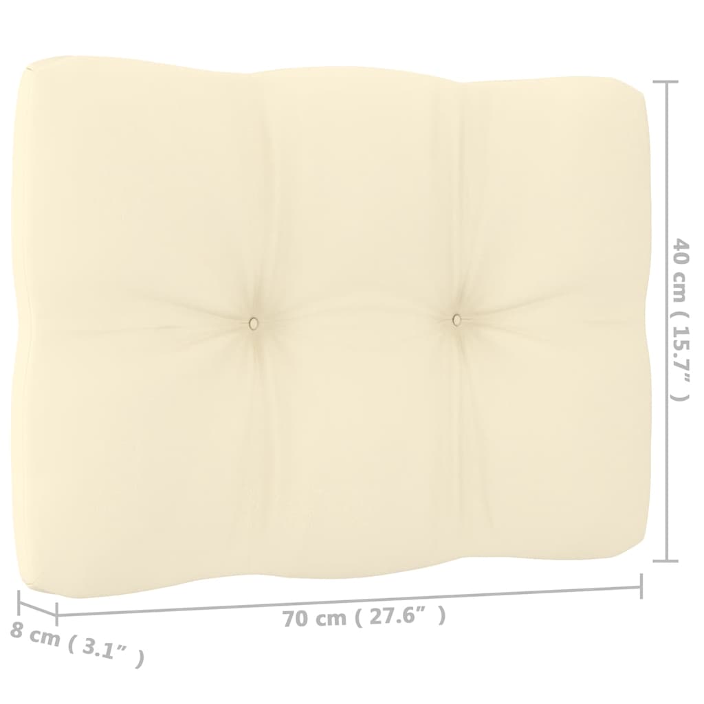 Divani Centrali Giardino con Cuscini Crema 2 pz Pino Massello - homemem39