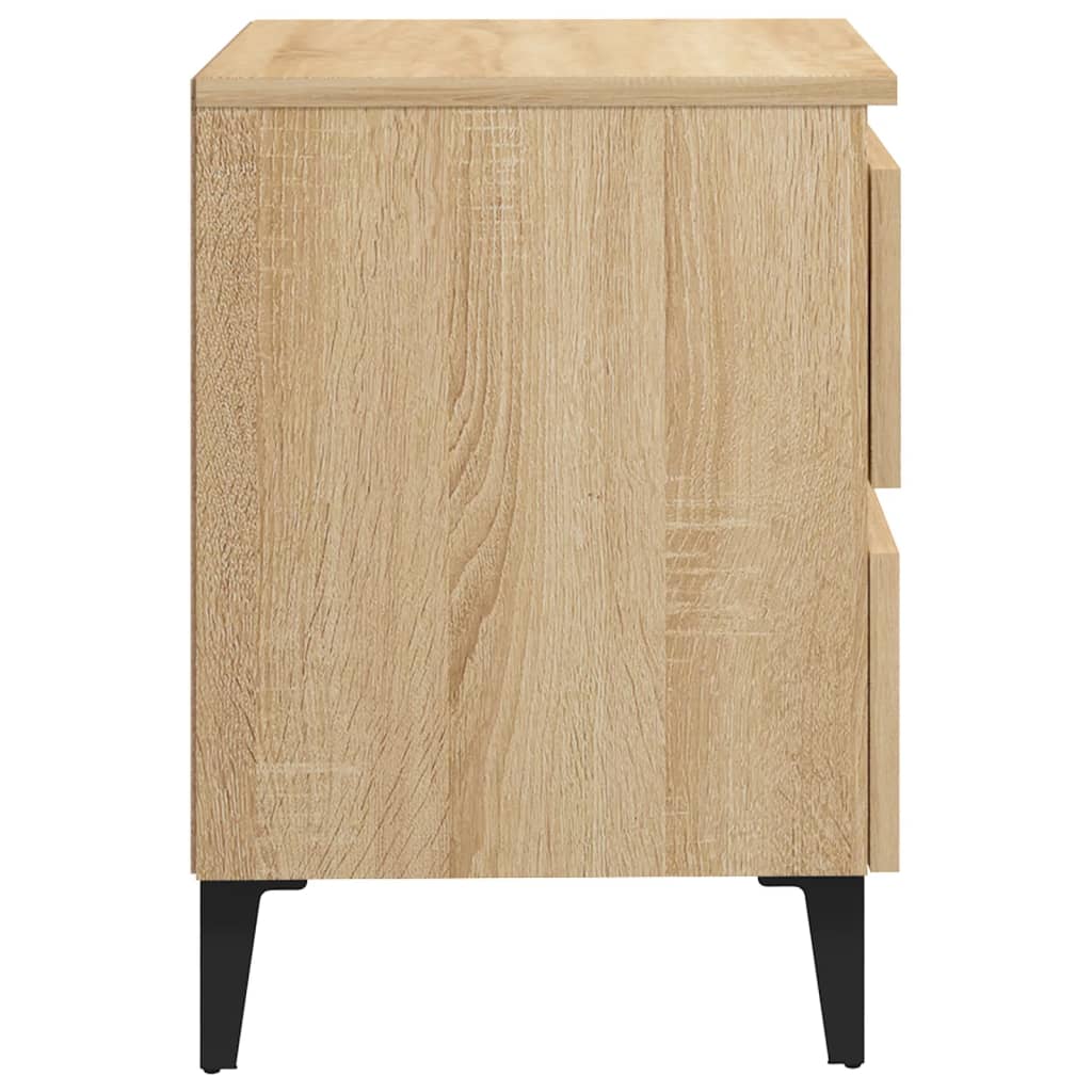 Comodini 2pz Rovere Sonoma 40x35x50 cm in Legno Multistrato - homemem39