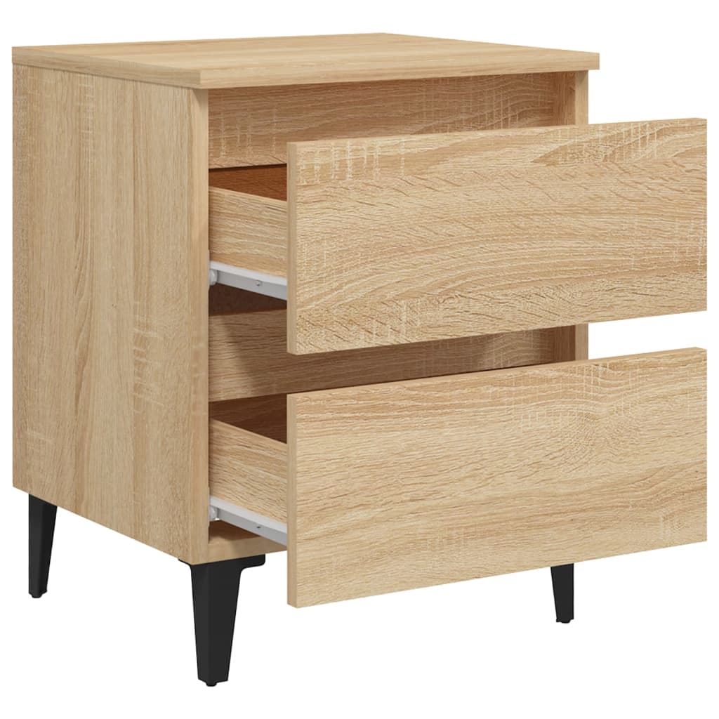 Comodini 2pz Rovere Sonoma 40x35x50 cm in Legno Multistrato - homemem39