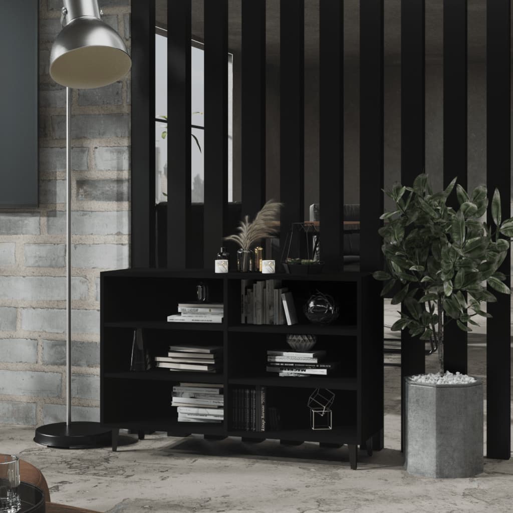 Credenza Nera 103,5x35x70 cm in Legno Multistrato - homemem39