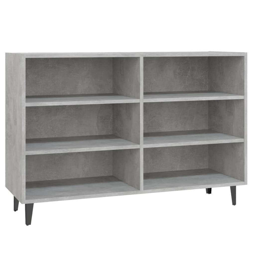 Credenza Grigio Cemento 103,5x35x70 cm in Legno Multistrato - homemem39