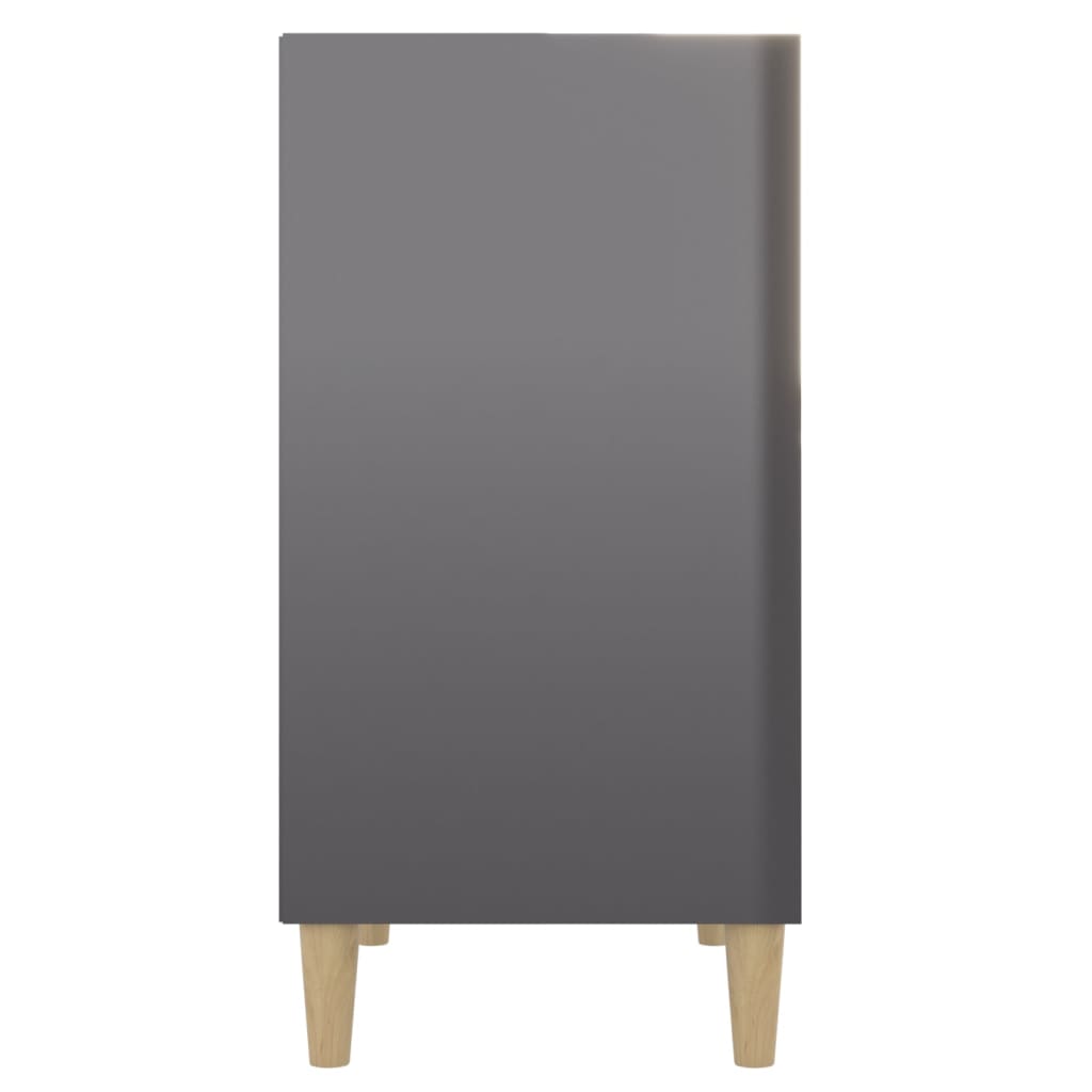 Credenza Grigio Lucido 57x35x70 cm in Legno Multistrato - homemem39