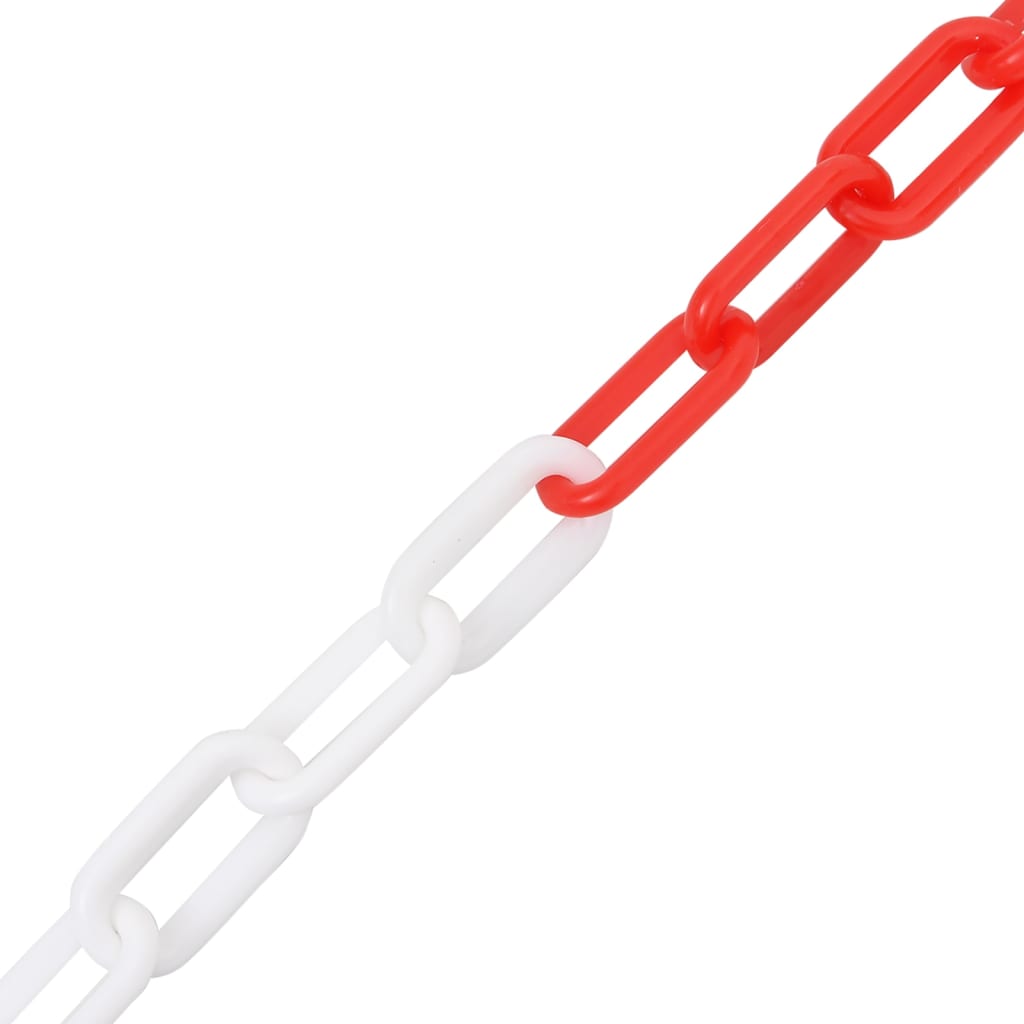 Catena Segnaletica Rossa e Bianca 100 m Ø4 mm in Plastica - homemem39