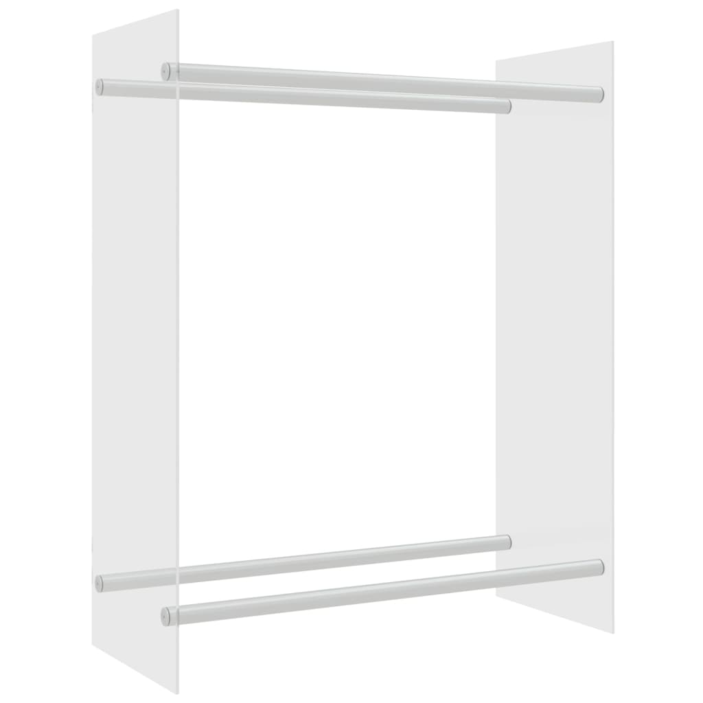 Porta Legna Trasparente 80x35x100 cm in Vetro Temperato - homemem39