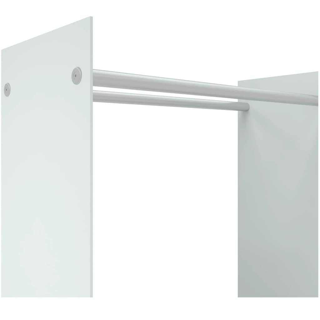 Porta Legna Bianco 80x35x100 cm in Vetro Temperato - homemem39
