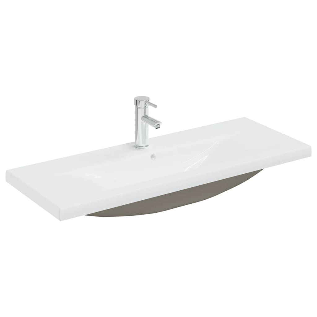 Mobile con Lavabo Integrato Grigio Cemento in Legno Multistrato | homemem39