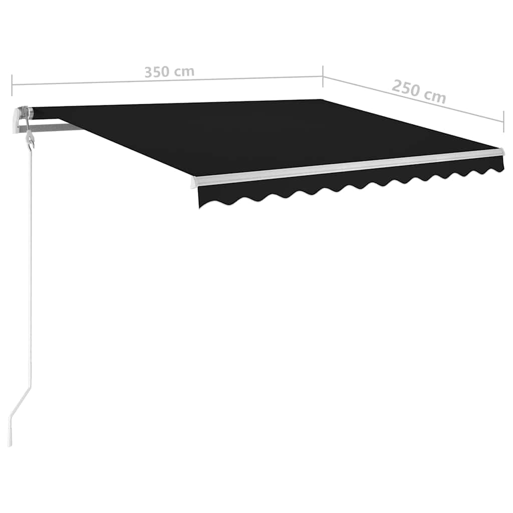 Tenda Automatica con Sensore Vento e LED 350x250 cm Antracite | homemem39