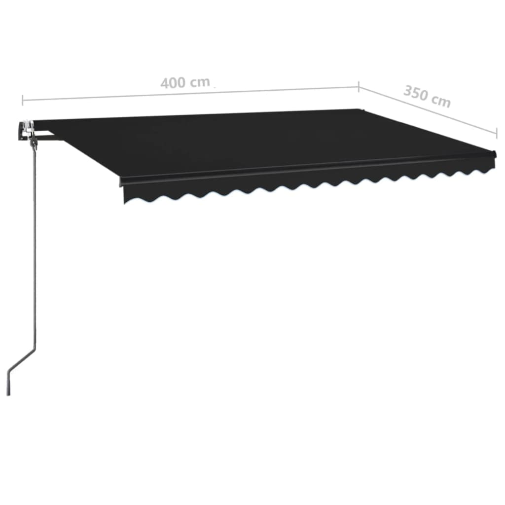 Tenda da Sole Retrattile Automatica 400x350 cm Antracite | homemem39