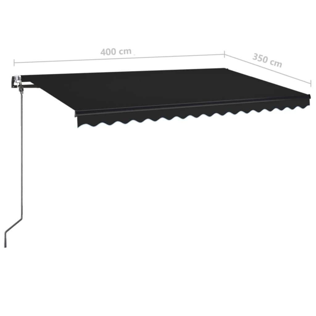 Tenda Automatica con Sensore Vento e LED 400x350 cm Antracite