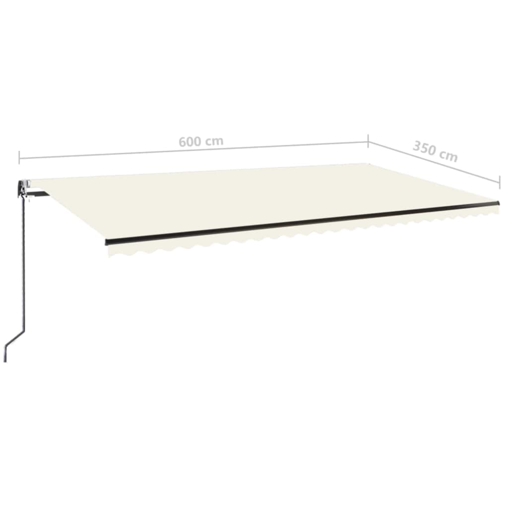 Tenda da Sole Retrattile Automatica 600x350 cm Crema | homemem39