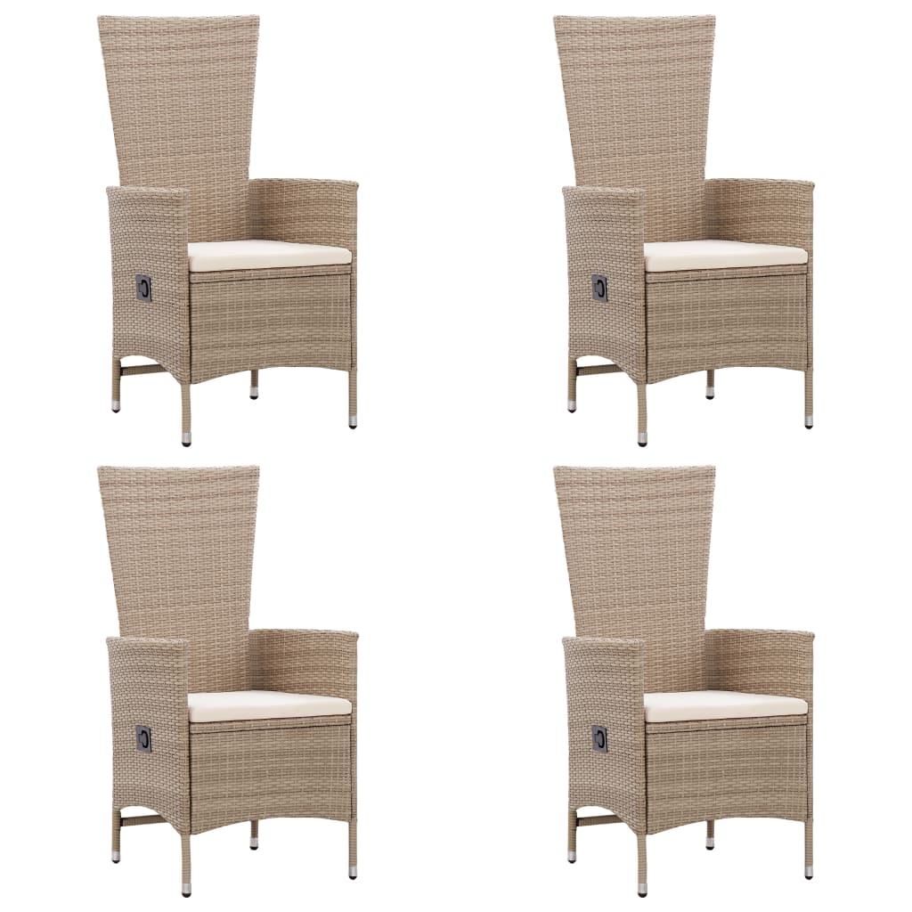 Set Mobili da Pranzo per Giardino 7 pz in Polyrattan Beige - homemem39