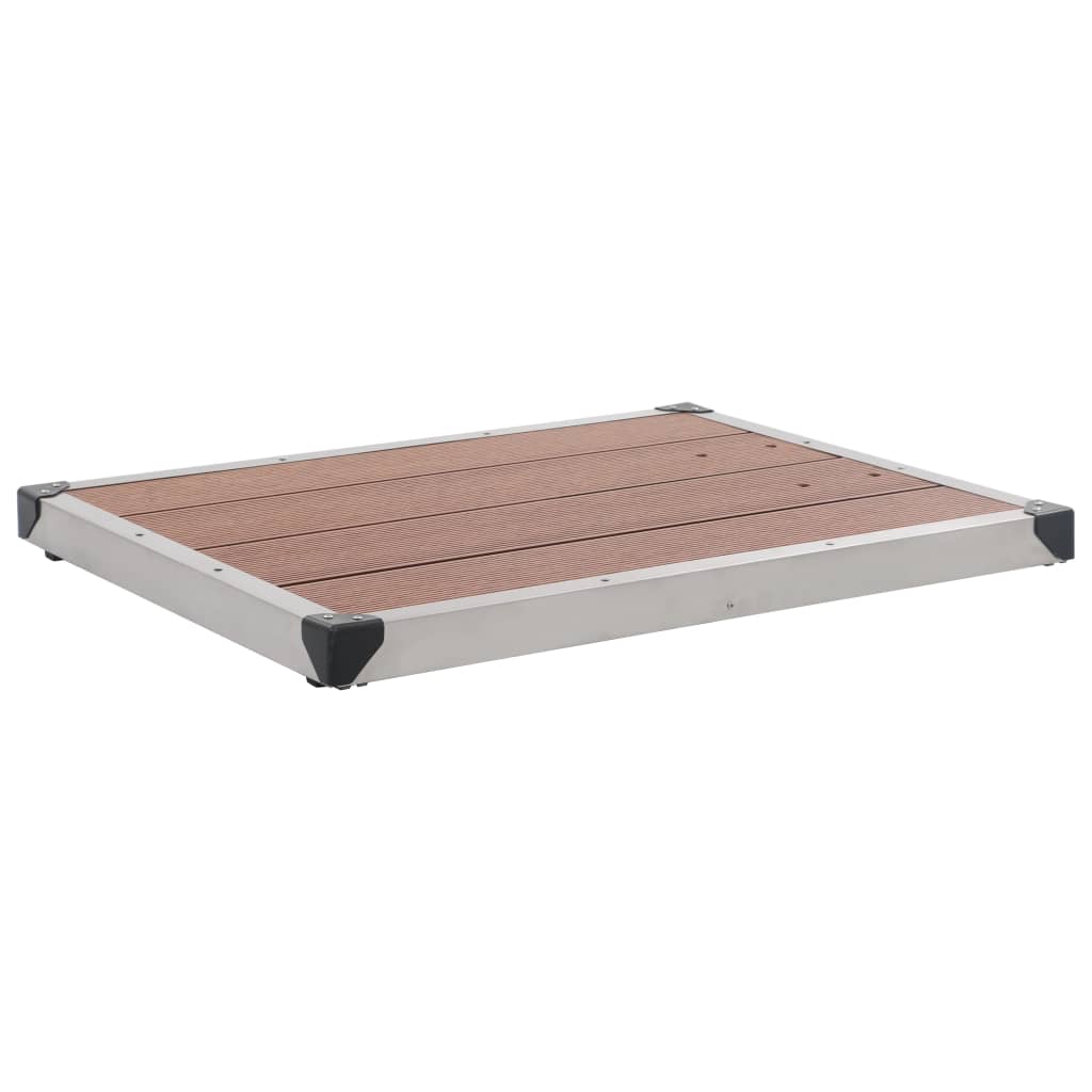 Doccia da Giardino con Base Marrone 230 cm in Acciaio Inox | homemem39