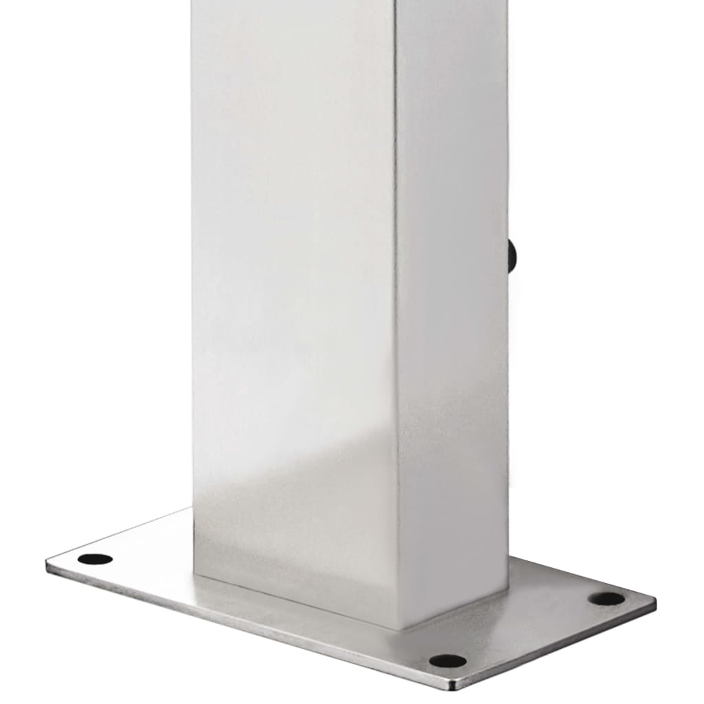 Doccia da Giardino con Base Grigia 225 cm in Acciaio Inox | homemem39